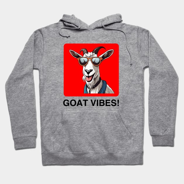 Goat Vibes | Goat Pun Hoodie by Allthingspunny